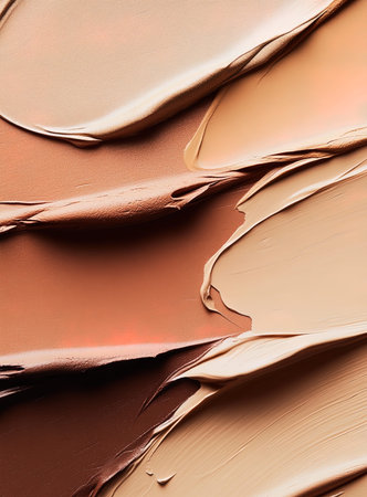 Liquid foundation smudge as a background, closeup of cosmetics productの写真素材