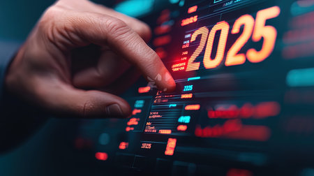 Close up of businessman hand touching virtual screen with stock market chart. Business and financial...