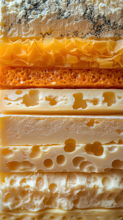 Variety of types of cheeseの写真素材