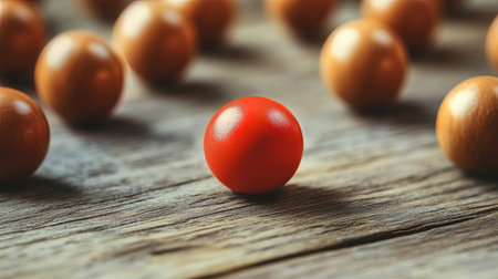 Red cherry tomatoes on wooden table, closeup. Space for textの写真素材