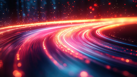 abstract speed motion blur background with bokeh defocused lights