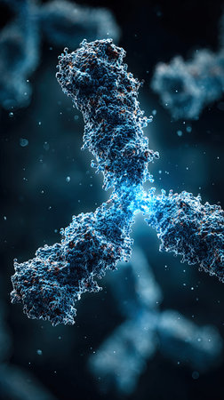 3d render of DNA molecule isolated on black background. Science and medical background.の写真素材