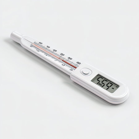 Thermometer on a white background. 3d rendering. Isolated.
