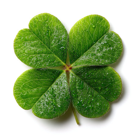 Clover leaf isolated on white background. Clipping path included.