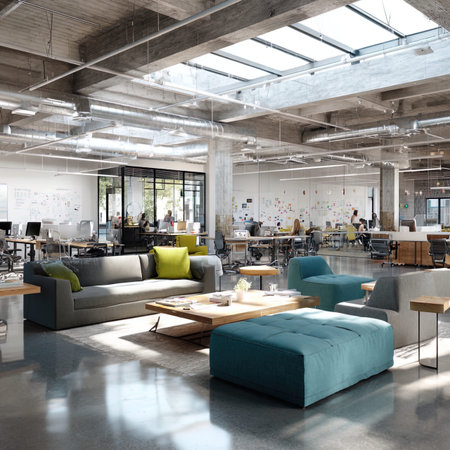 Interior of a modern office. 3d render, 3d illustration