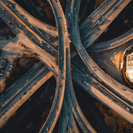 Aerial view of the expressway.の写真素材