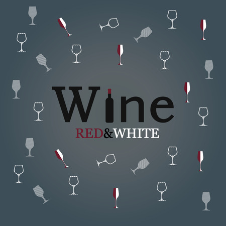 wine glass concept menu design.のイラスト素材