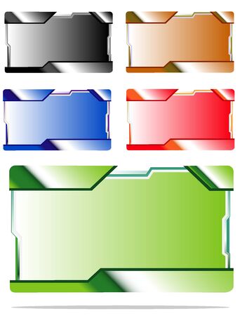 set of color bunners in modern styleのイラスト素材