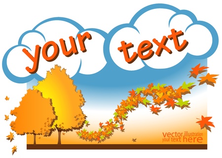 autumn. Vector illustrationのイラスト素材