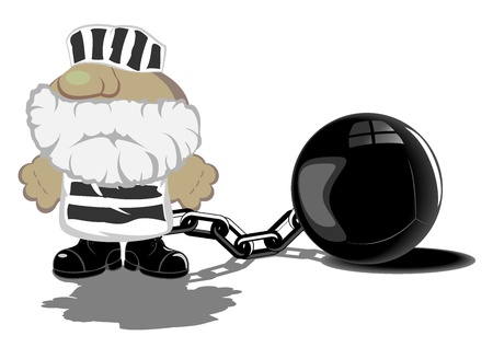 vector illustration of prisonerのイラスト素材
