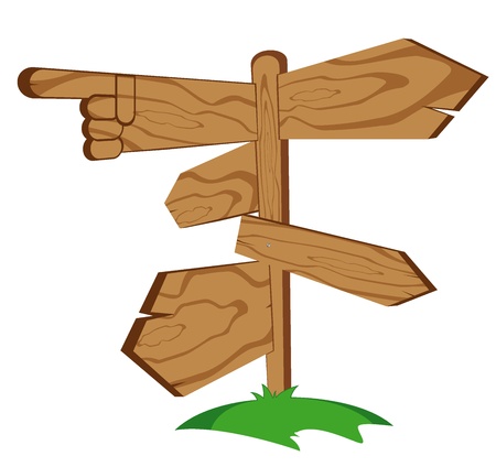 wooden sign  vector illustrationのイラスト素材