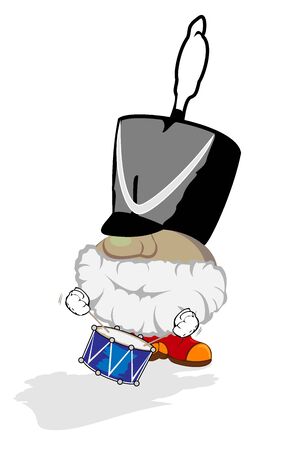 illustration of cartoon drummerのイラスト素材