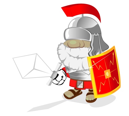 illustration of cartoon rome soldierのイラスト素材