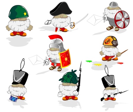 set of funny cartoon heroes. のイラスト素材