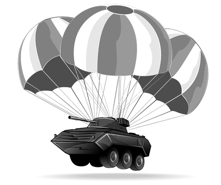 dropping of military vehicleのイラスト素材