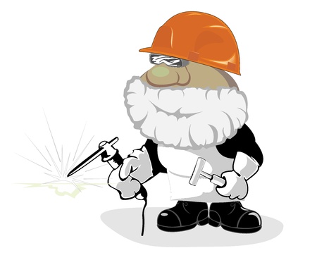 cartoon worker. vector illustrationのイラスト素材