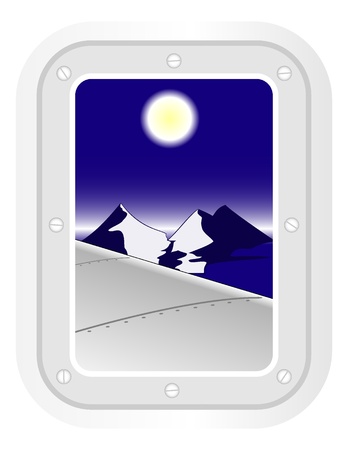 aircraft window.のイラスト素材