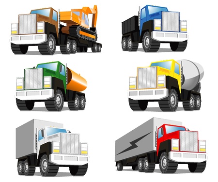 set of trucks. のイラスト素材