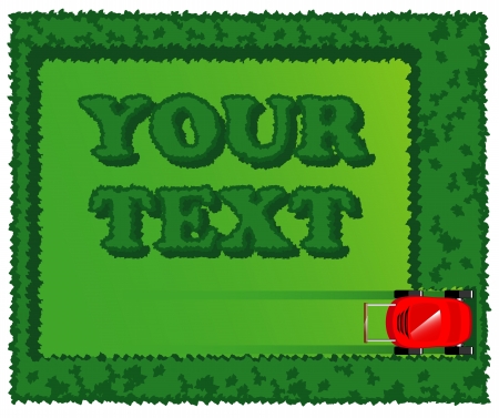 cropped lawn in the form of text  illustrationのイラスト素材