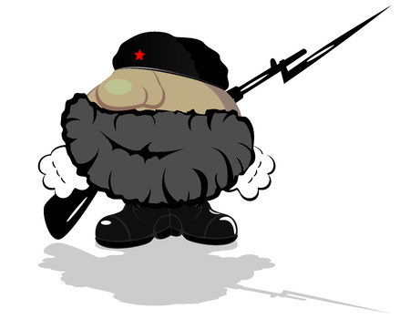 funny cartoon hero  vector 4のイラスト素材