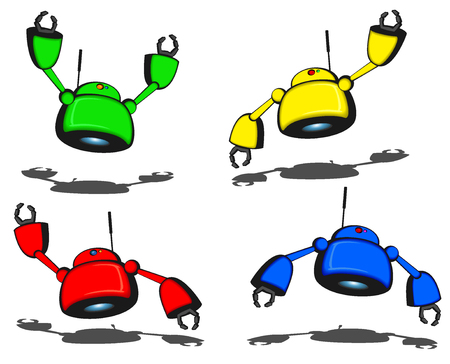 robots. vector illustrationのイラスト素材