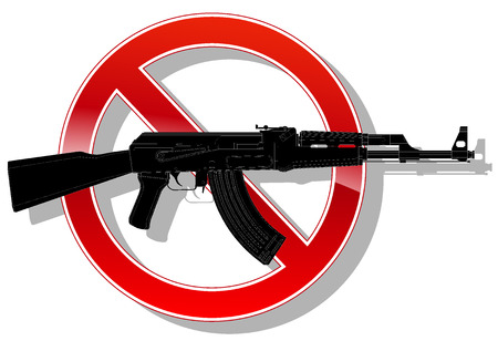 prohibited sign no weapon. vector illustration 3のイラスト素材