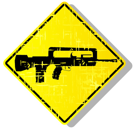 weapon warning sign. vector illustration 3のイラスト素材