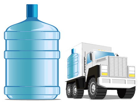 water delivery service. vector illustrationのイラスト素材