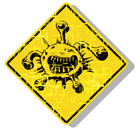 biohazard warning sign. abstract vector illustrationのイラスト素材