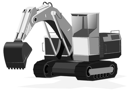 illustration of excavatorのイラスト素材