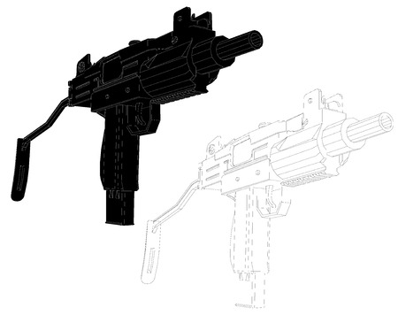 gun icon symbol.のイラスト素材