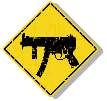 weapon warning sign. のイラスト素材