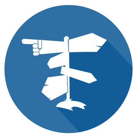 simple icon of wooden sign.のイラスト素材