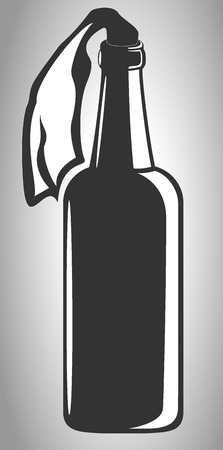 image of molotov cocktail. vector illustrationのイラスト素材