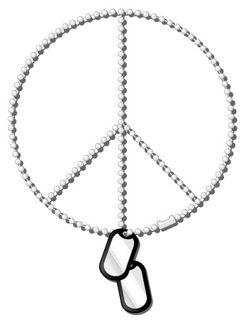 illustration of soldier dog tags.のイラスト素材