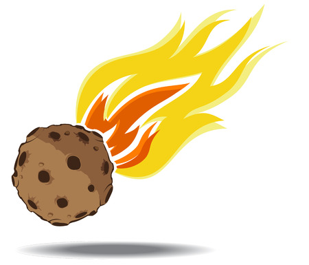 falling asteroid. vector illustrationのイラスト素材