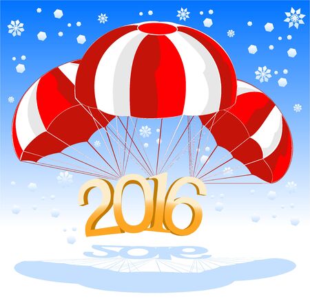 image of new year postal. vector illustrationのイラスト素材