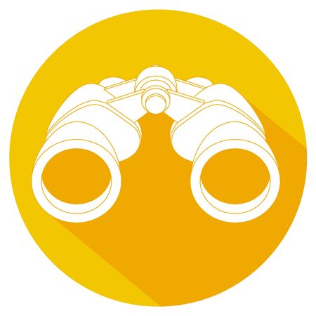 simple icon of binoculars. vector illustrationのイラスト素材