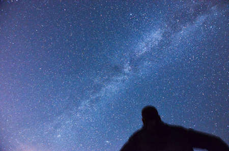 With his head in the stars