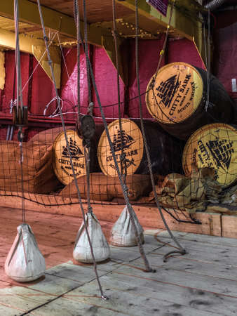 Barrels in the ship's warehouseのeditorial素材