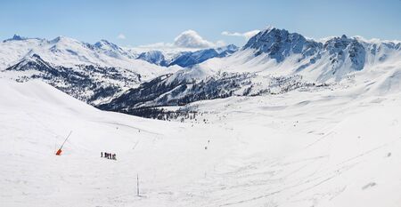 Snowy mountains panoramaの写真素材