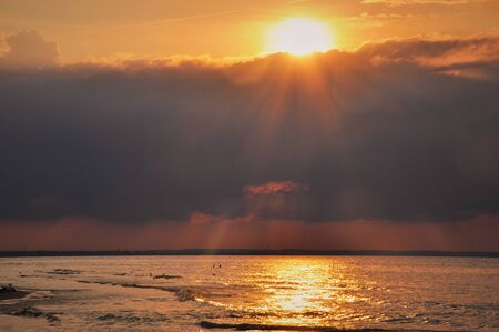 SUNSET OVER THE BALTIC SEAの写真素材