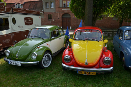 Kwidzyn Poland, 24 May 2014, Rally of vintage vehicles in Kwidzyn at MiÅosnaのeditorial素材