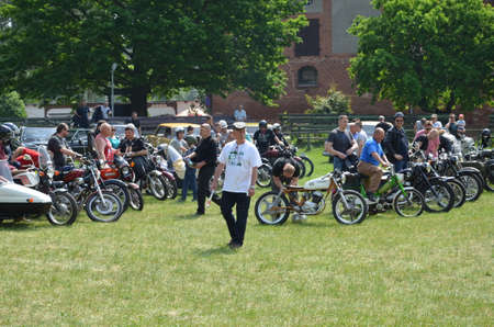 Kwidzyn Poland, 24 May 2014, Rally of vintage vehicles in Kwidzyn at MiÅosnaのeditorial素材