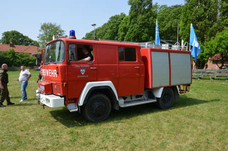 Kwidzyn Poland, 24 May 2014, Rally of vintage vehicles in Kwidzyn at MiÅosnaのeditorial素材