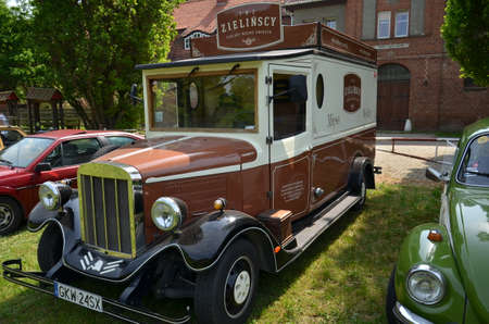 Kwidzyn Poland, 24 May 2014, Rally of vintage vehicles in Kwidzyn at MiÅosnaのeditorial素材