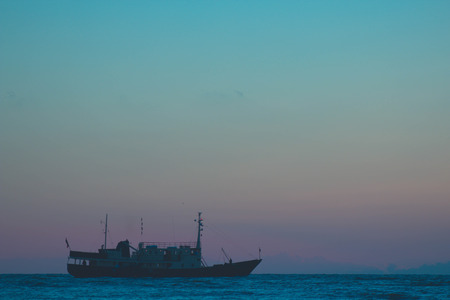 Blue sunset on Baltic seaのeditorial素材