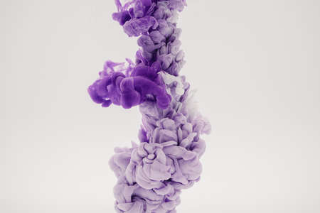 mauve smoke on a white backgroundの写真素材