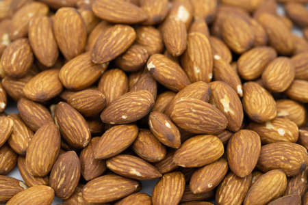 many almonds backgroundの写真素材