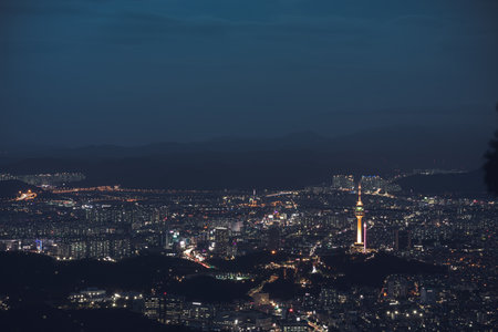 dark night city night view